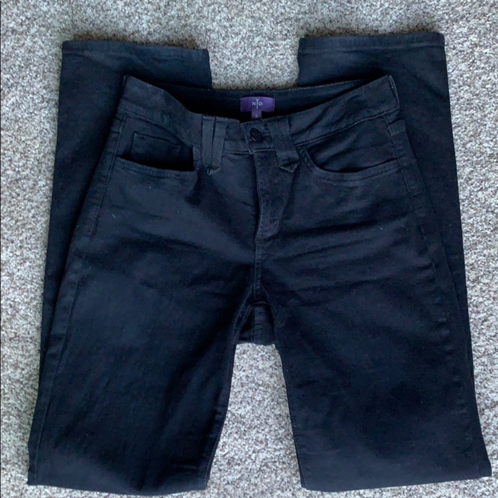 NYDJ Black Straight Leg Jeans